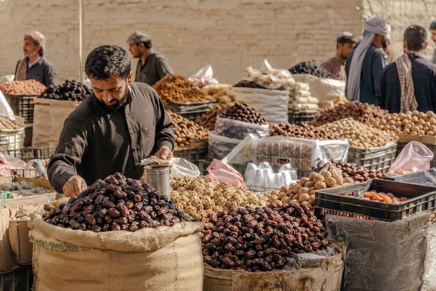 Spice souk in a Middle Eastern destination market